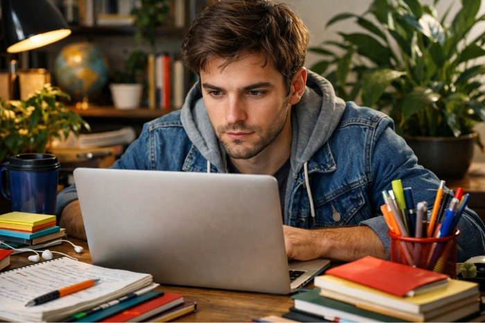 tay Focused During Long Online Exams